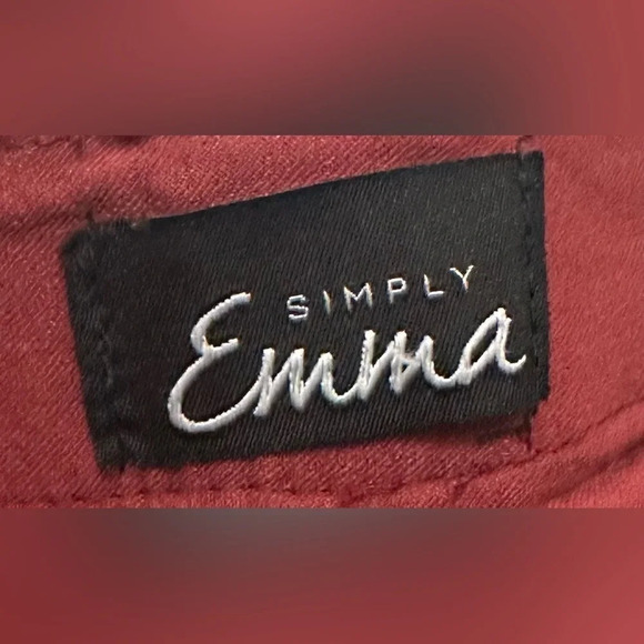 Simply Emma Red Stretchy Skinny Leg Pants Size 20W - Picture 4 of 5